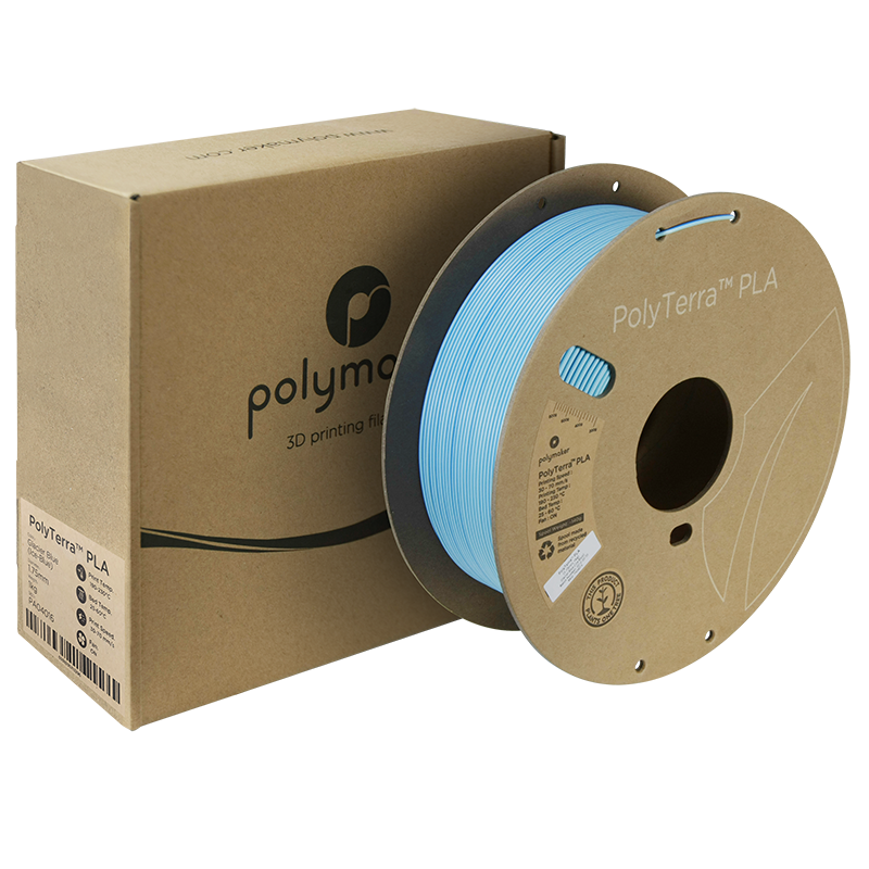 PLA Dual PolyTerra™ 1,75mm - Gletscherblau Eisblau - 1,0kg