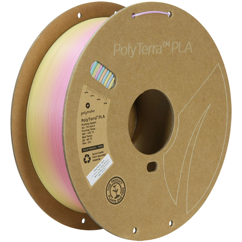 PLA Gradient PolyTerra™ 1,75mm - Regenbogen - 1,0kg