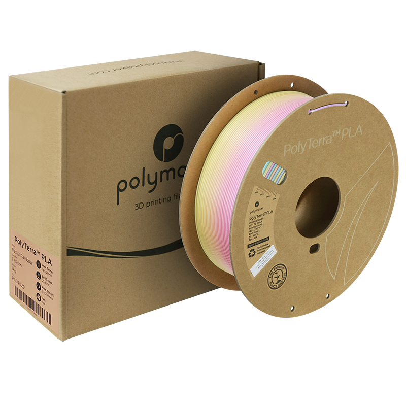 PLA Gradient PolyTerra™ 1,75mm - Regenbogen - 1,0kg