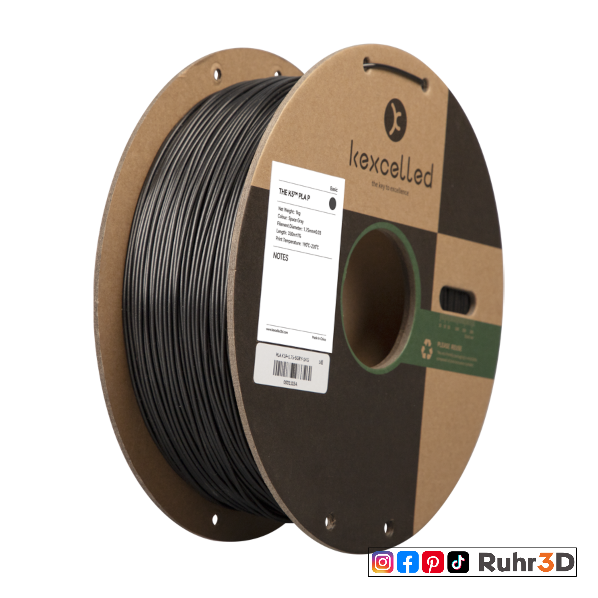 PLA Metallic - Space Gray 1,75mm / 1,0kg