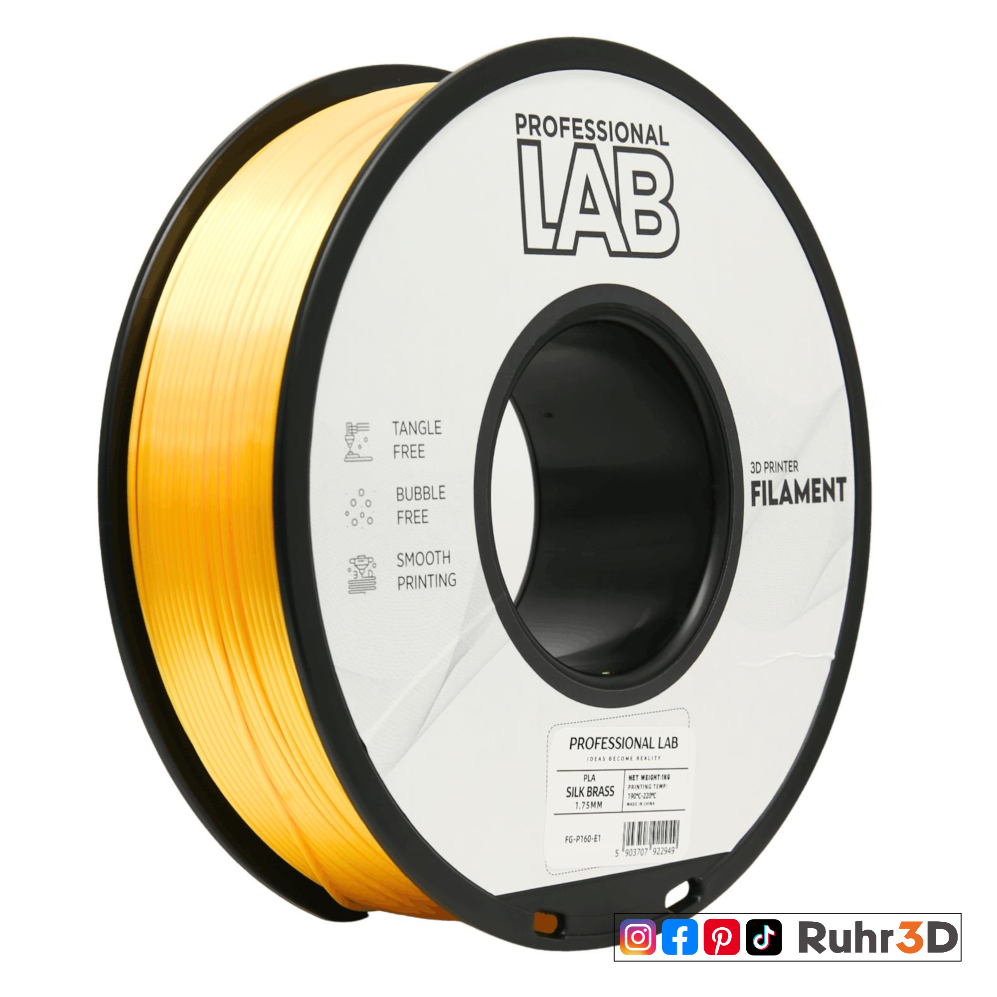 PLA Silk - Brass - 1,75mm / 1,0kg