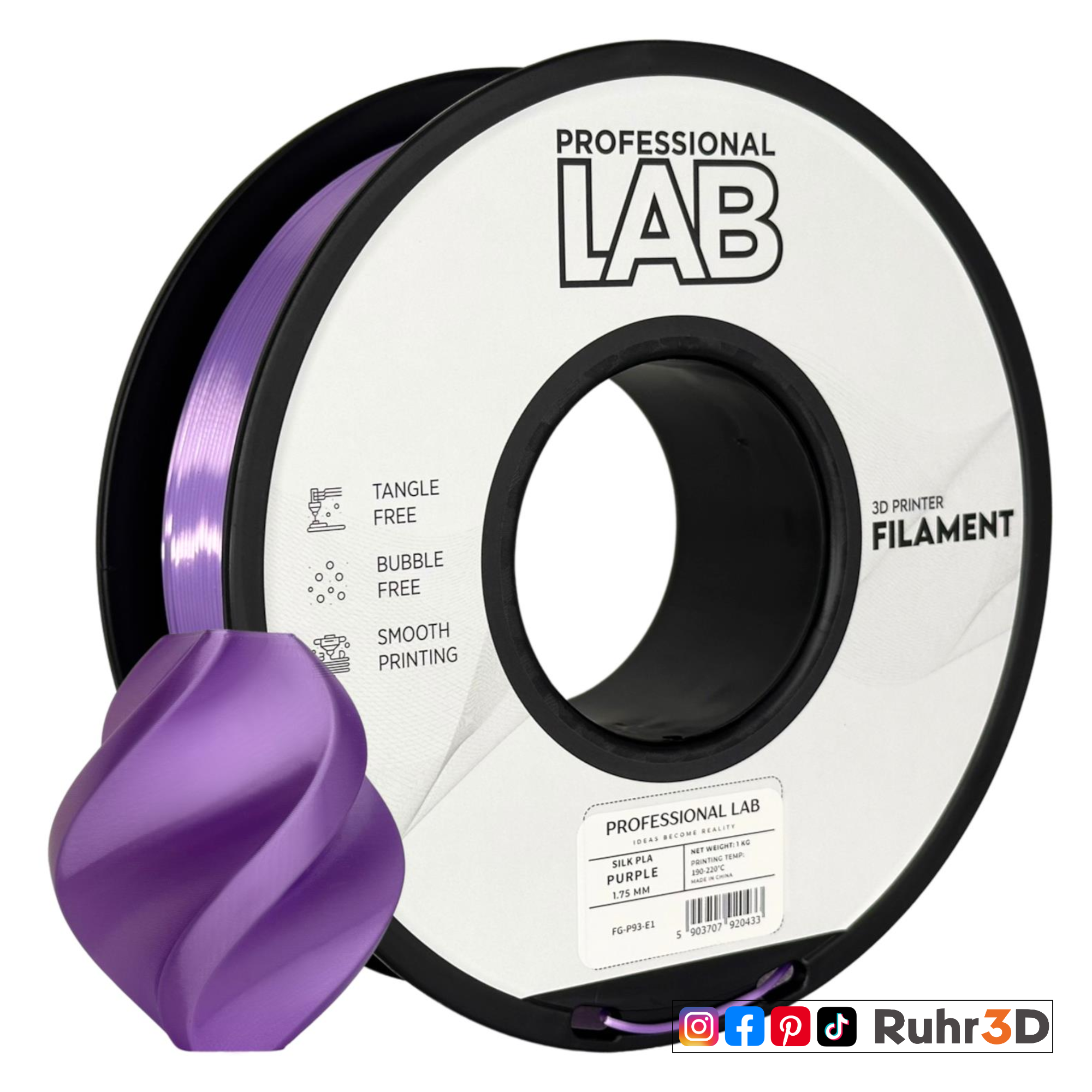 PLA Silk - Purple - 1,75mm / 1,0kg