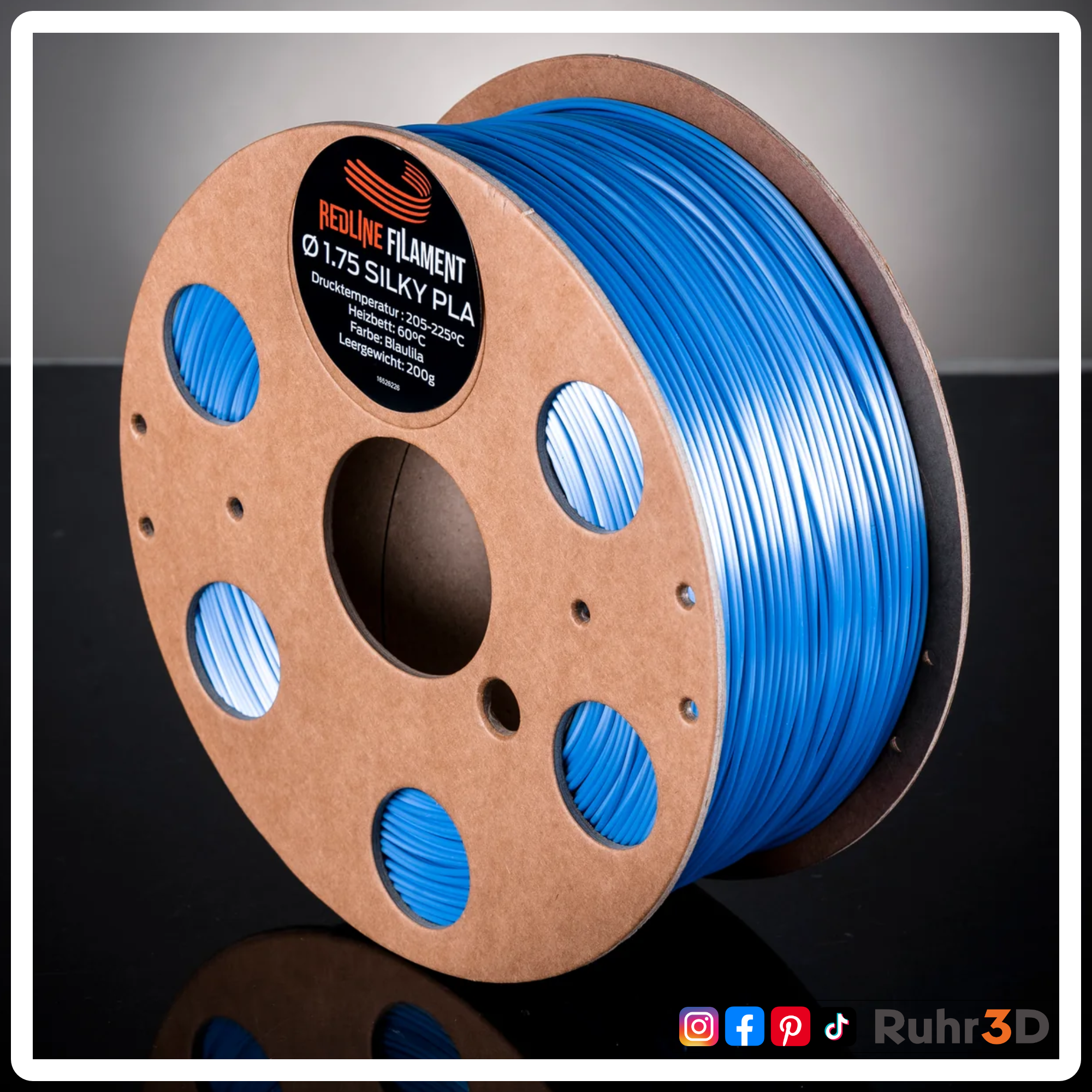 PLA Silk - Blaulila - 1,75mm / 1,0kg