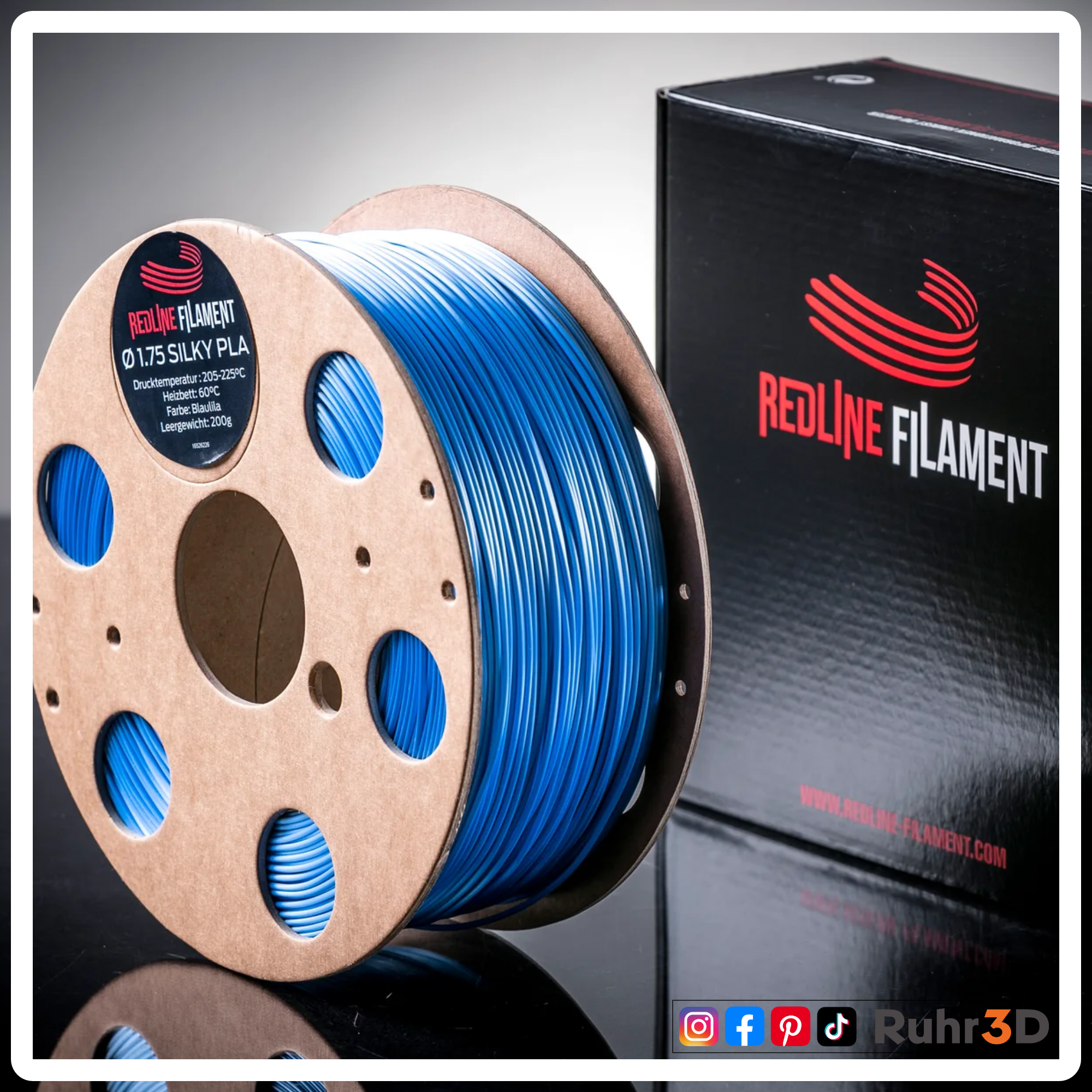 PLA Silk - Blaulila - 1,75mm / 1,0kg