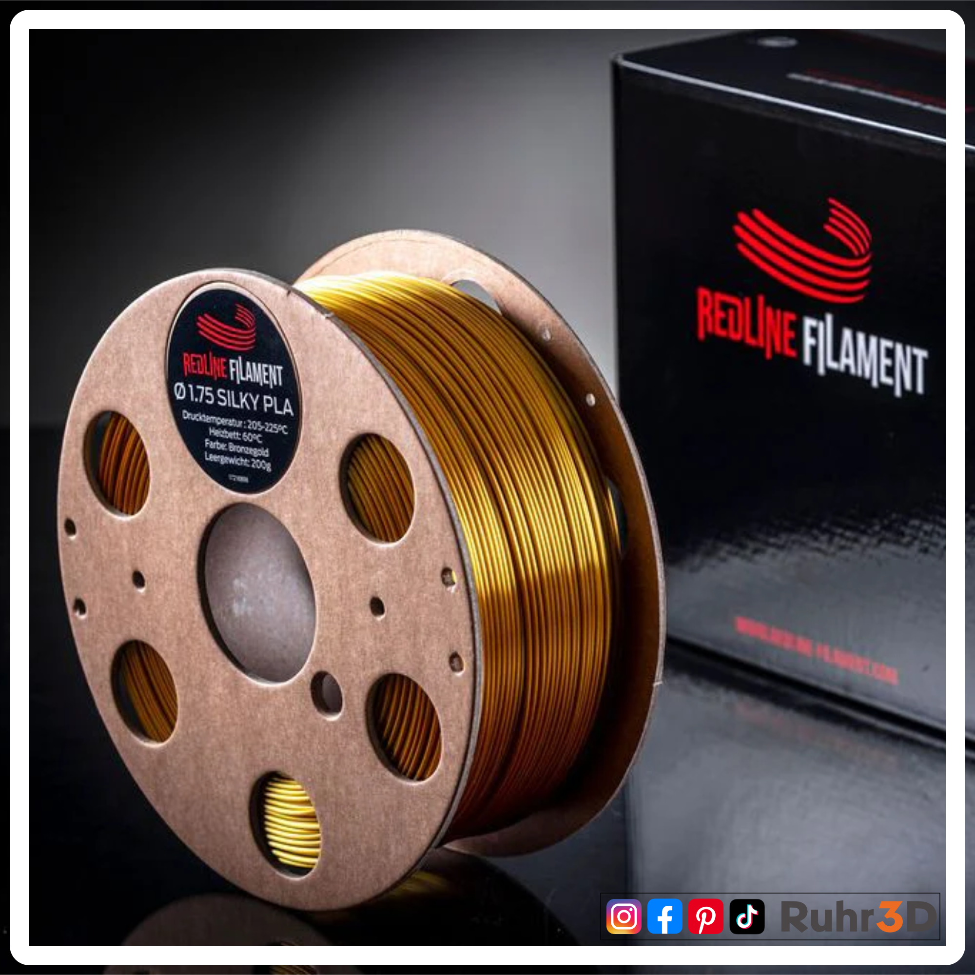 PLA Silk - Bronzegold - 1,75mm / 1,0kg