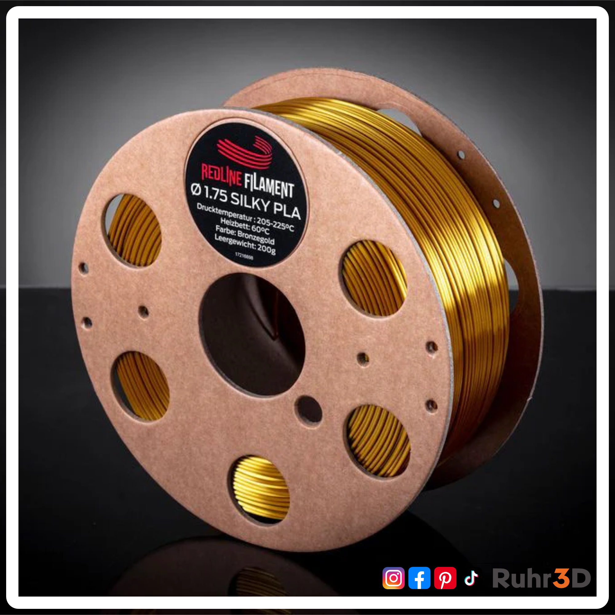 PLA Silk - Bronzegold - 1,75mm / 1,0kg