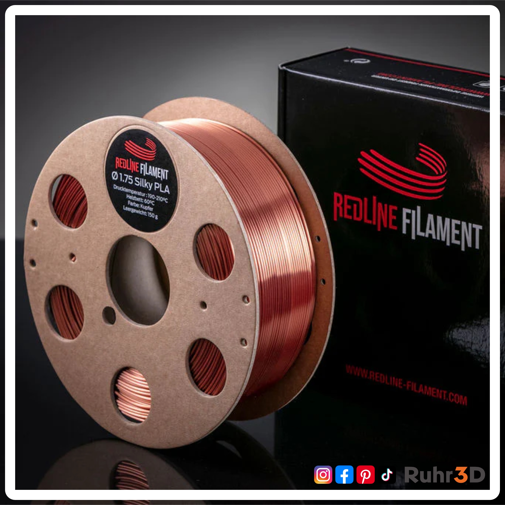 PLA Silk - Kupfer - 1,75mm / 1,0kg