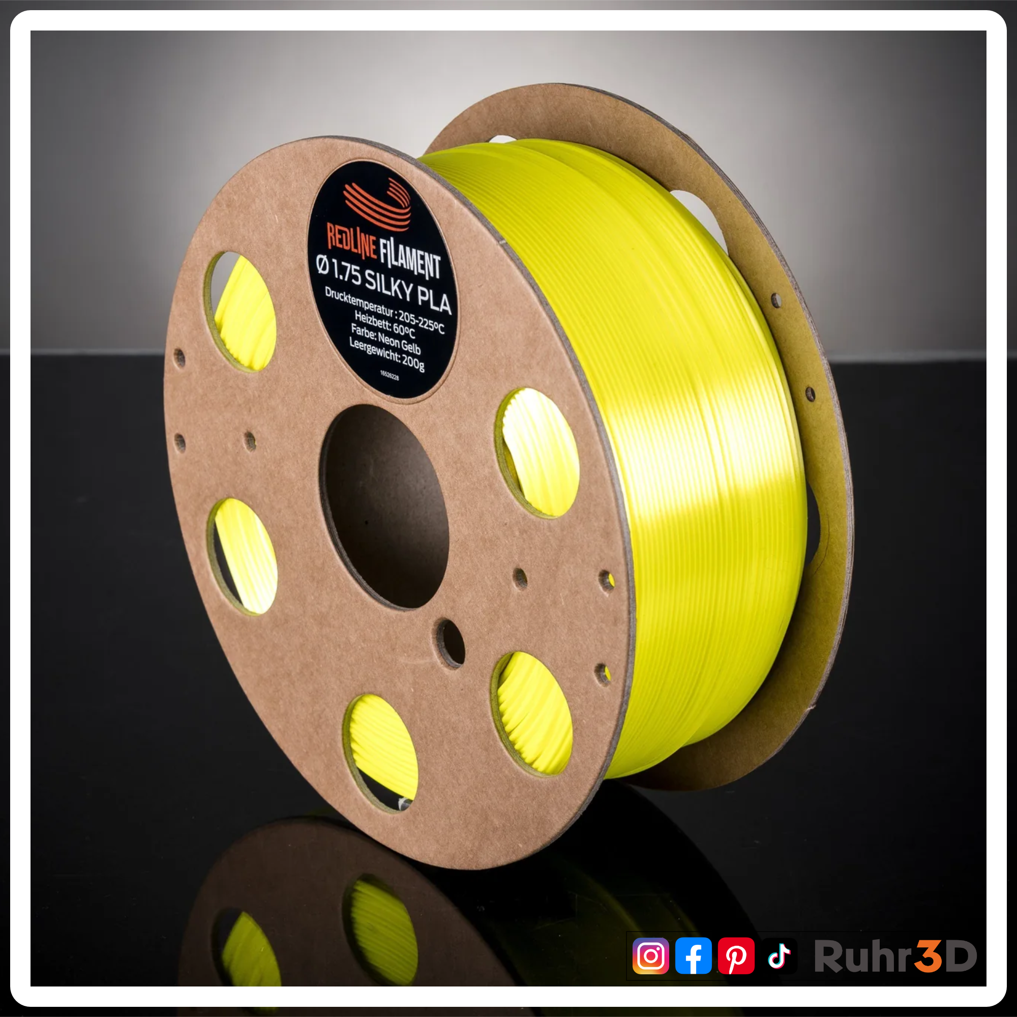 PLA Silk - Neon Gelb - 1,75mm / 1,0kg