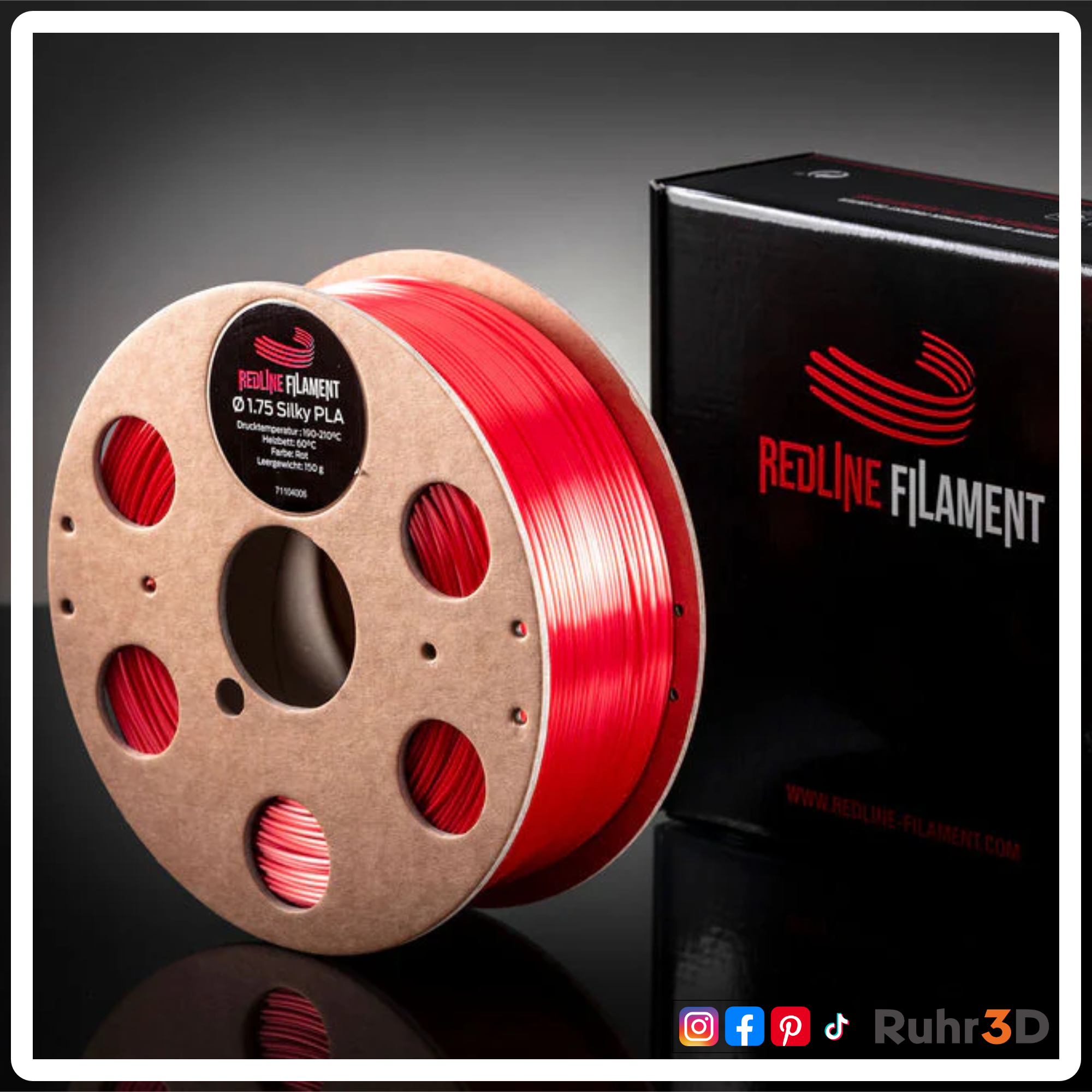 PLA Silk - Rot - 1,75mm / 1,0kg