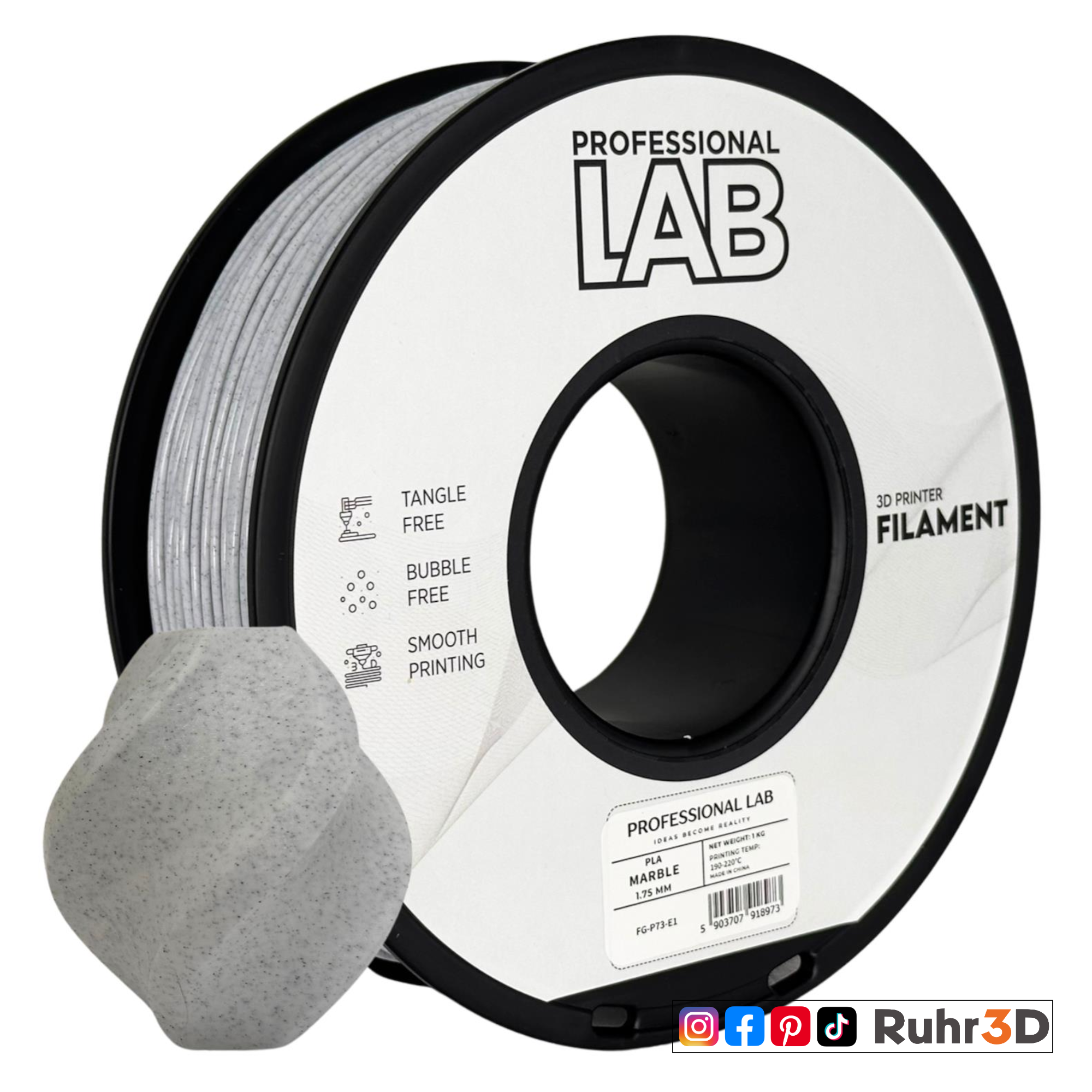 PLA Stone - Marble - 1,75mm / 1,0kg