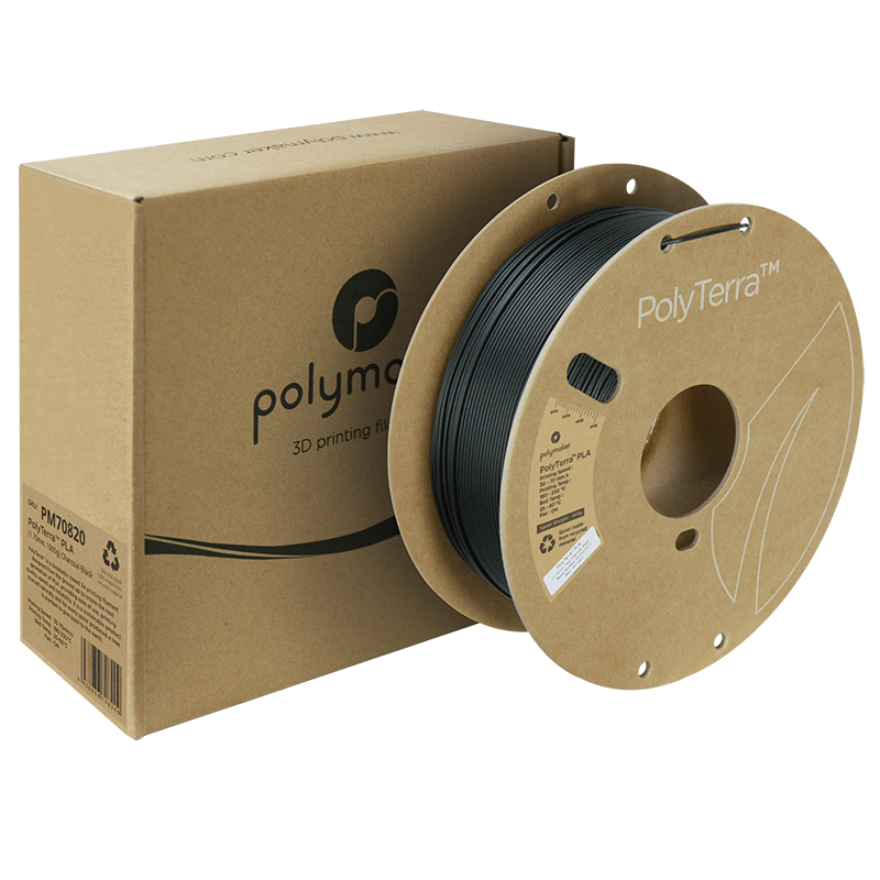 PLA PolyTerra™ 1,75mm - Schwarz - 1,0kg