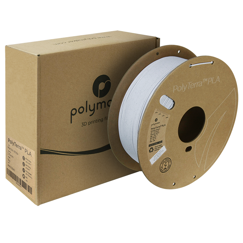 PLA PolyTerra™ 1,75mm - Weißer Marmor - 1,0kg