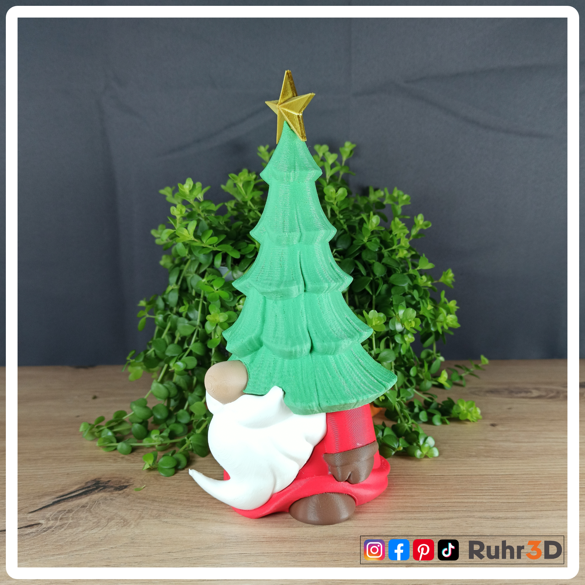 Kiefernkopf-Gnom • Weihnachtsdeko • Winterdeko • Advent • Winterwald •