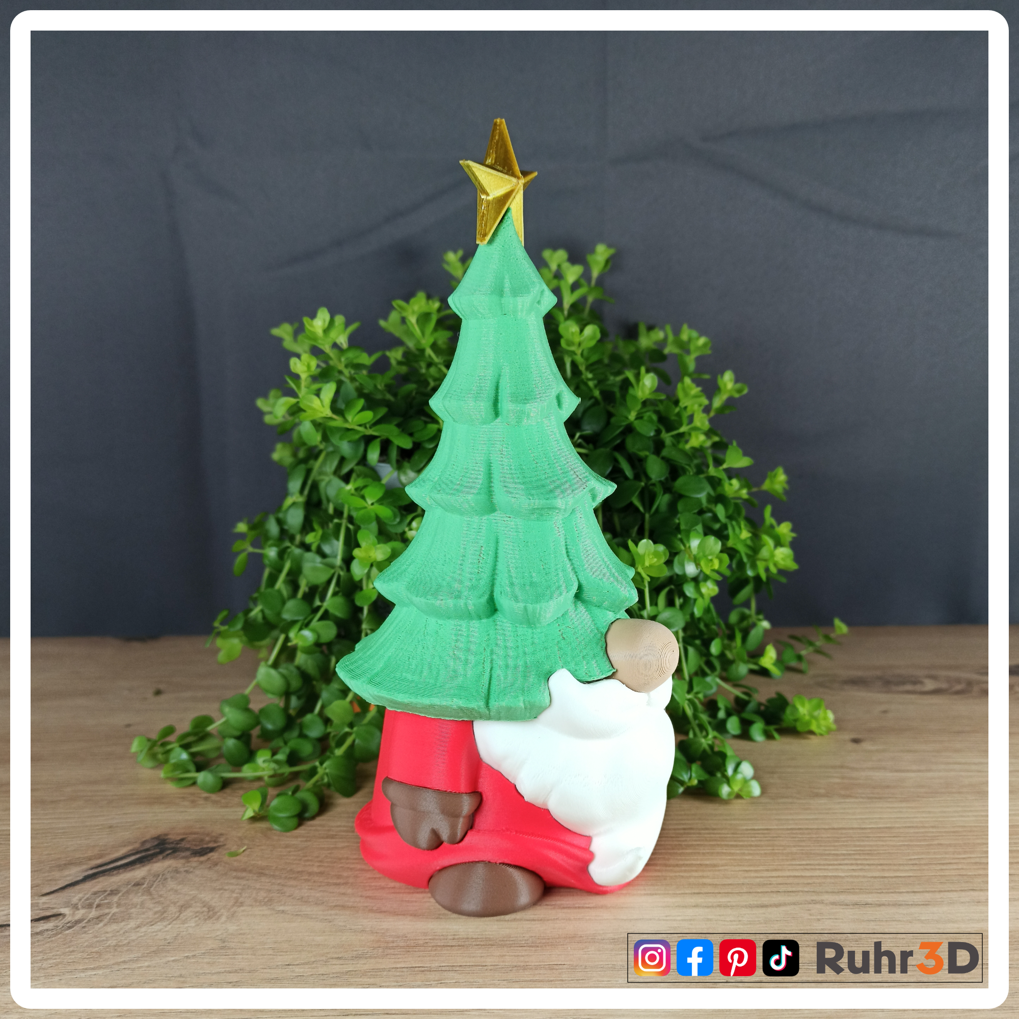 Kiefernkopf-Gnom • Weihnachtsdeko • Winterdeko • Advent • Winterwald •