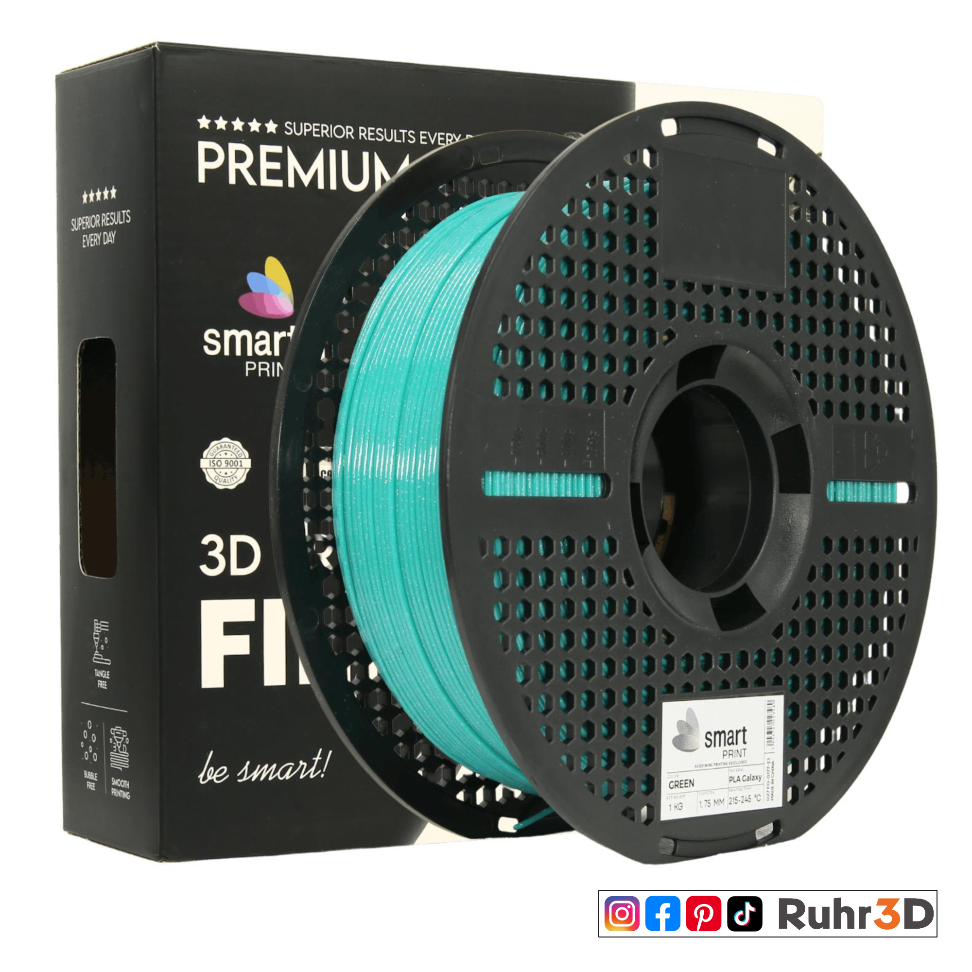 PLA Galaxy - Green - 1,75mm / 1,0kg