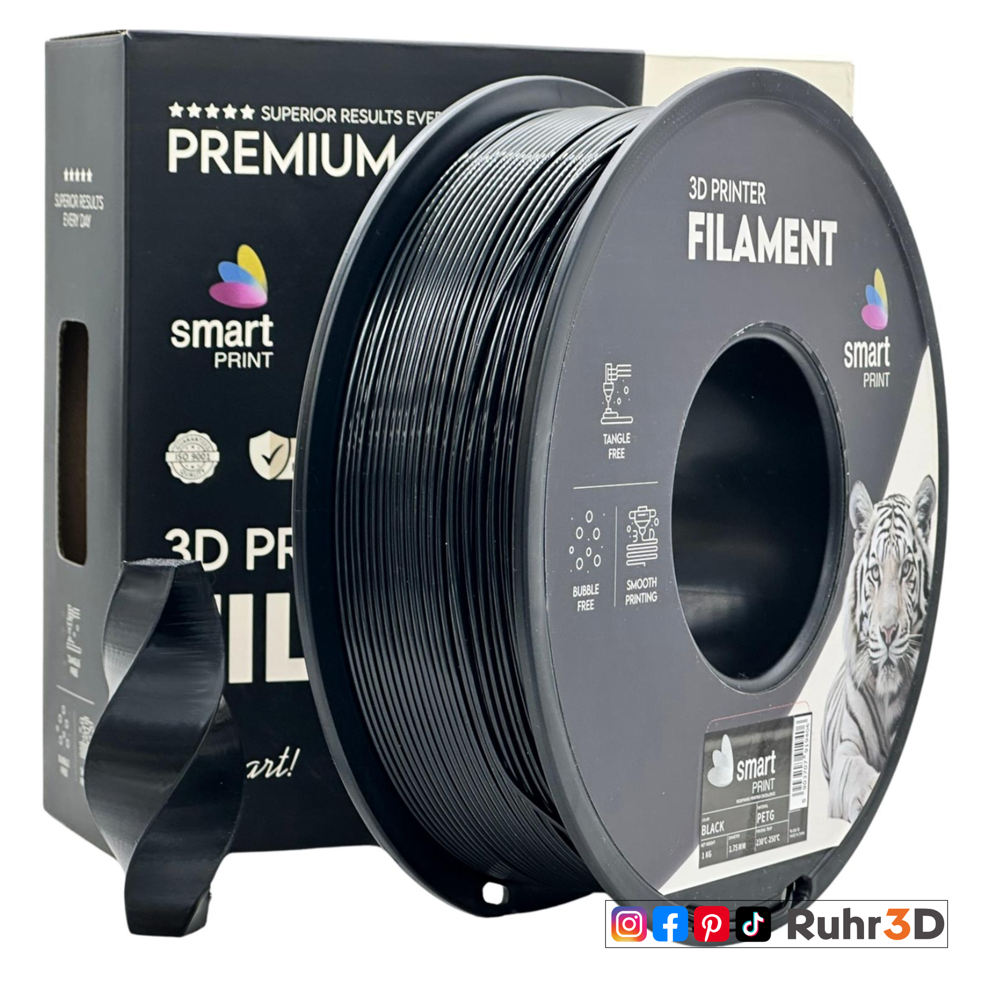 PETG - Black - 1,75mm / 1,0kg