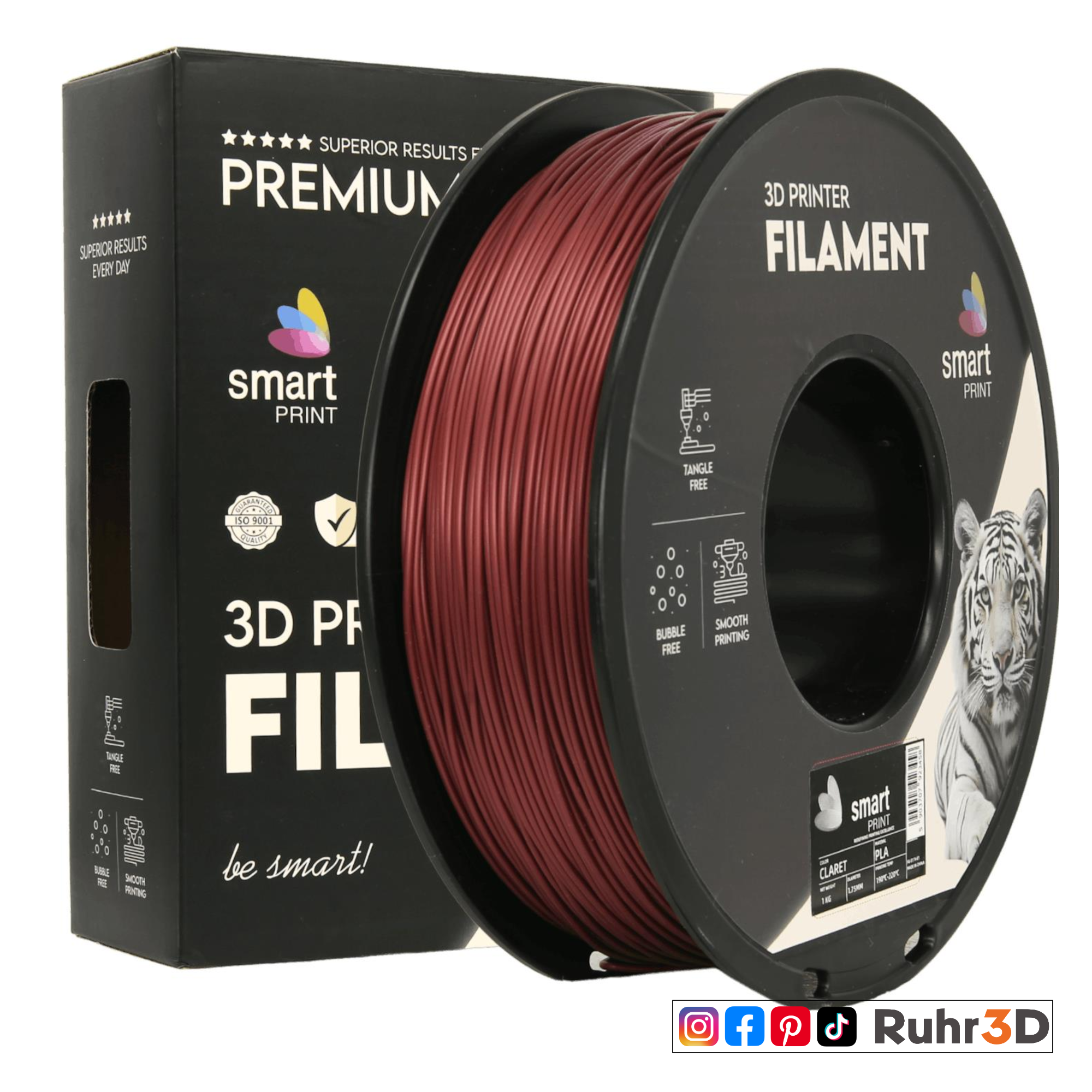 PLA Smart Print - Claret - 1,75mm / 1,0kg
