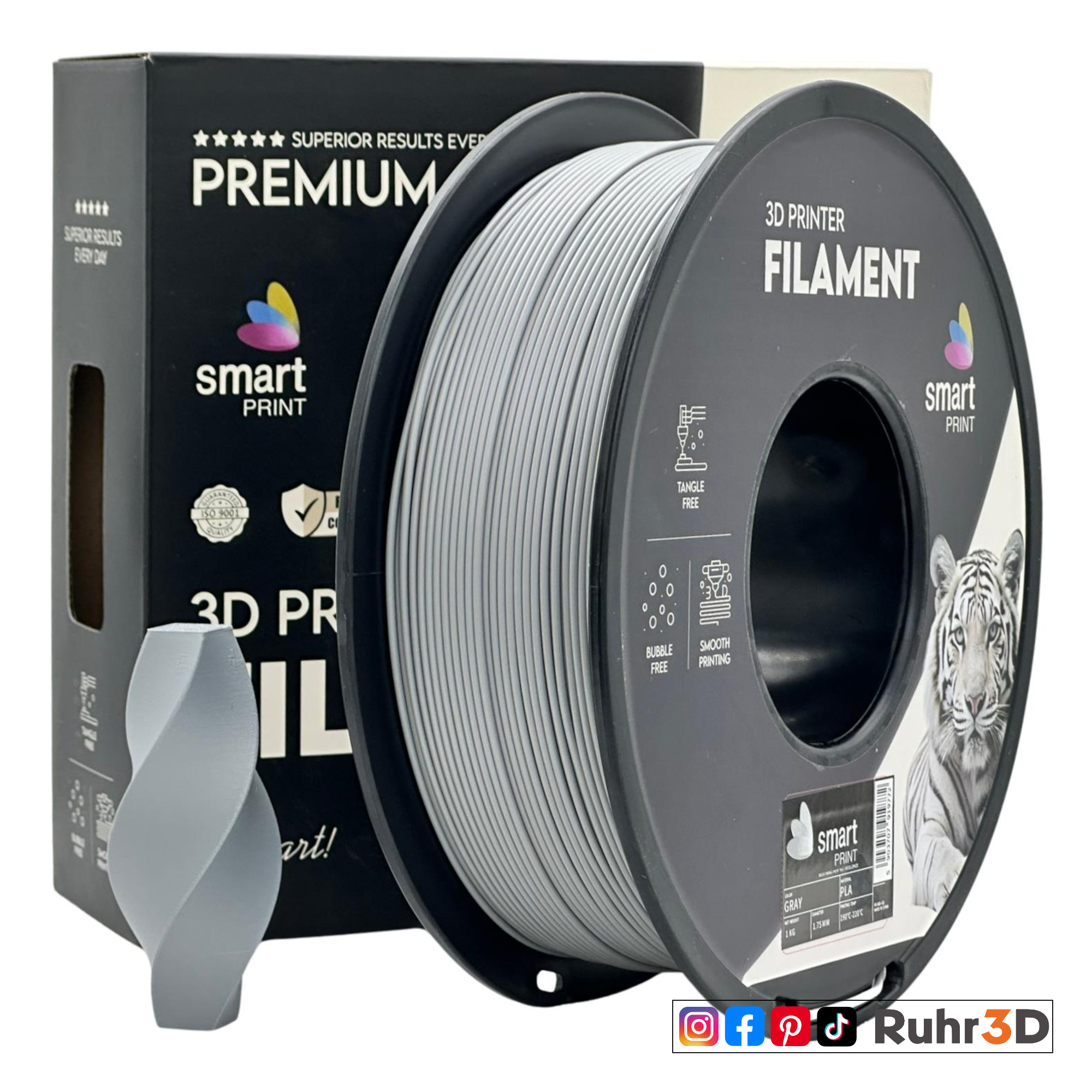 PLA Smart Print - Gray - 1,75mm / 1,0kg