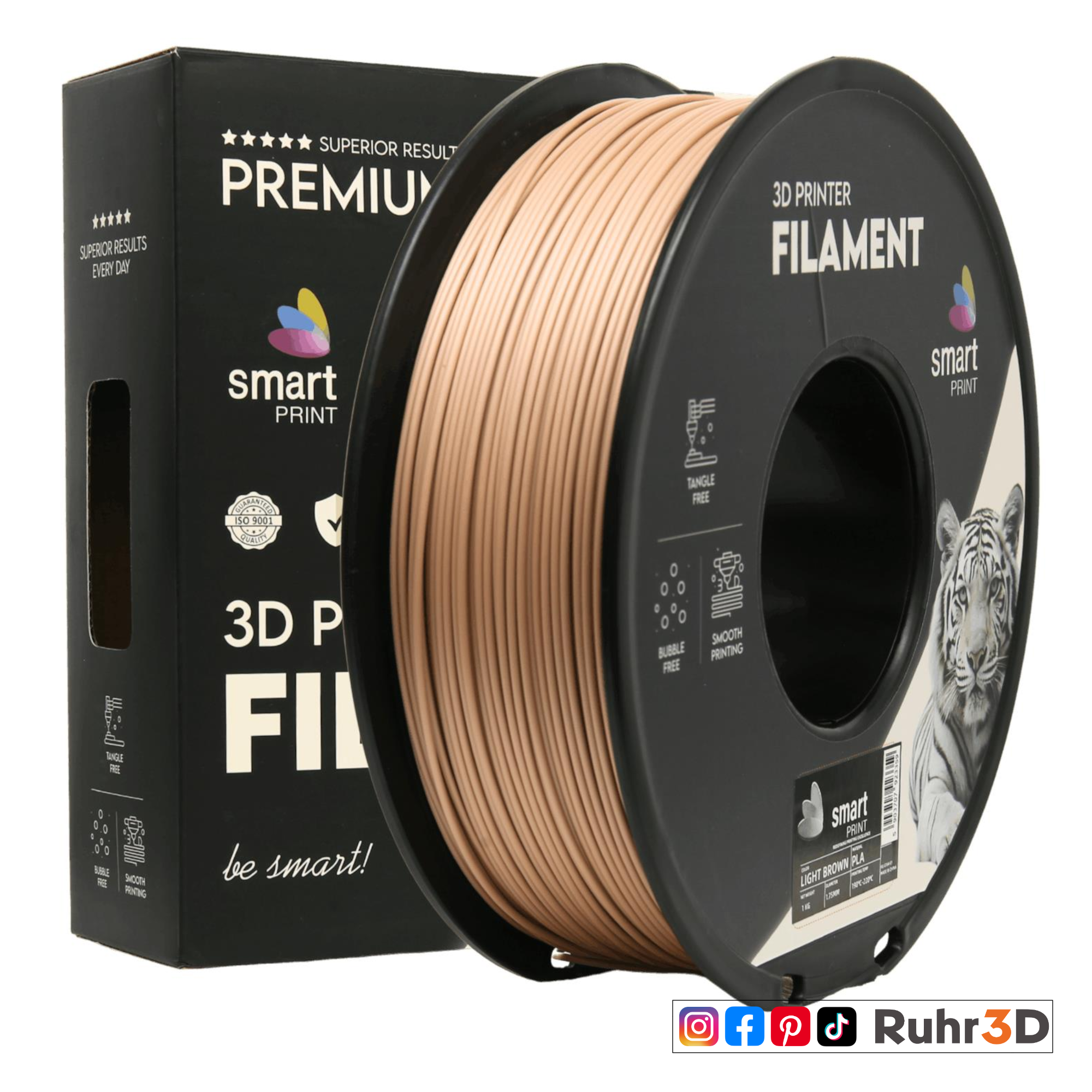 PLA - Light Brown - 1,75mm / 1,0kg