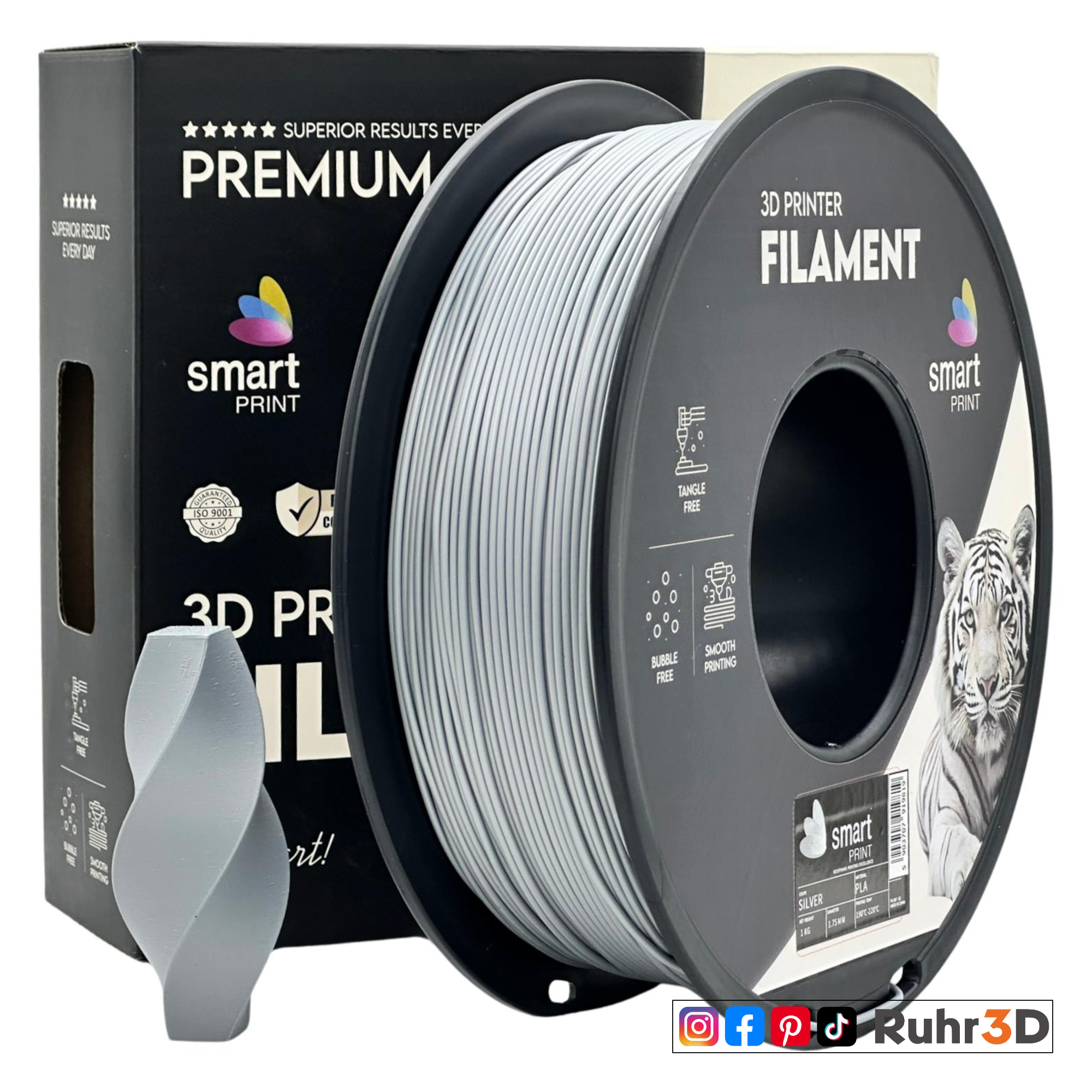 PLA Smart Print - Silver - 1,75mm / 1,0kg
