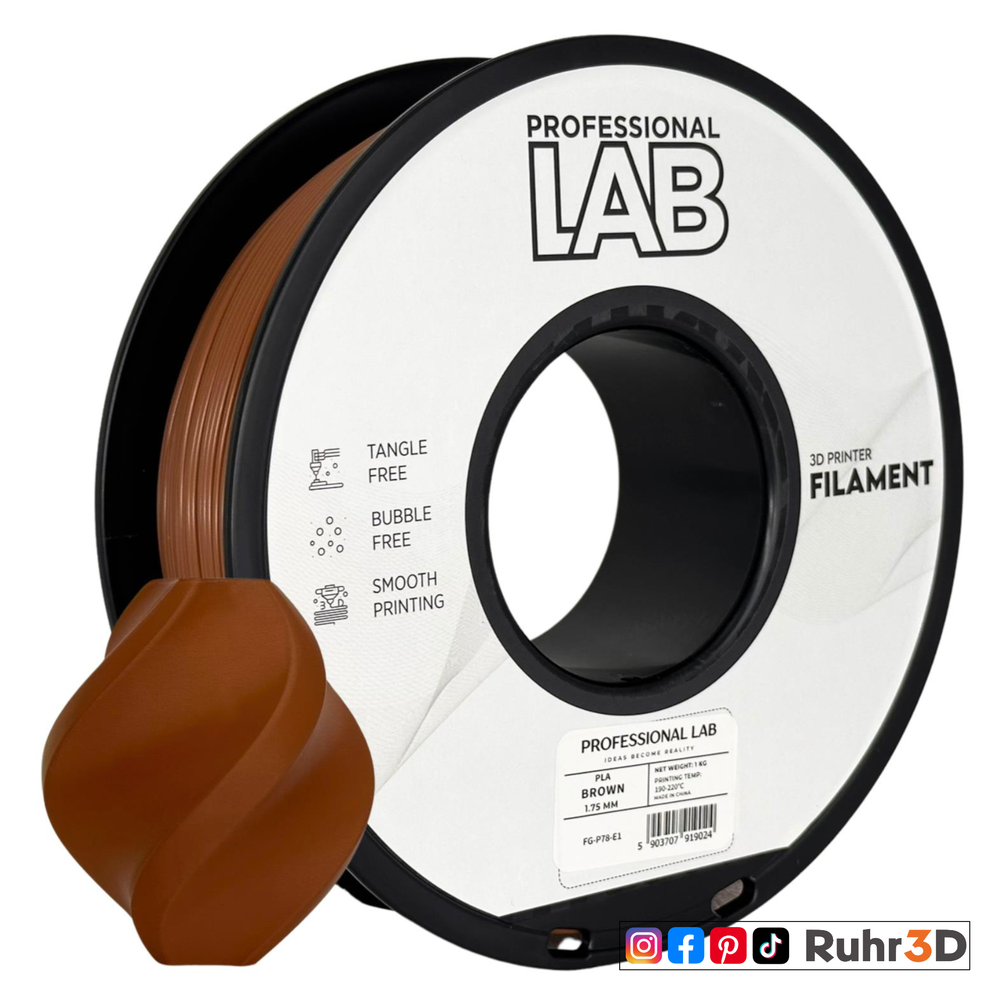 PLA - Brown - 1,75mm / 1,0kg
