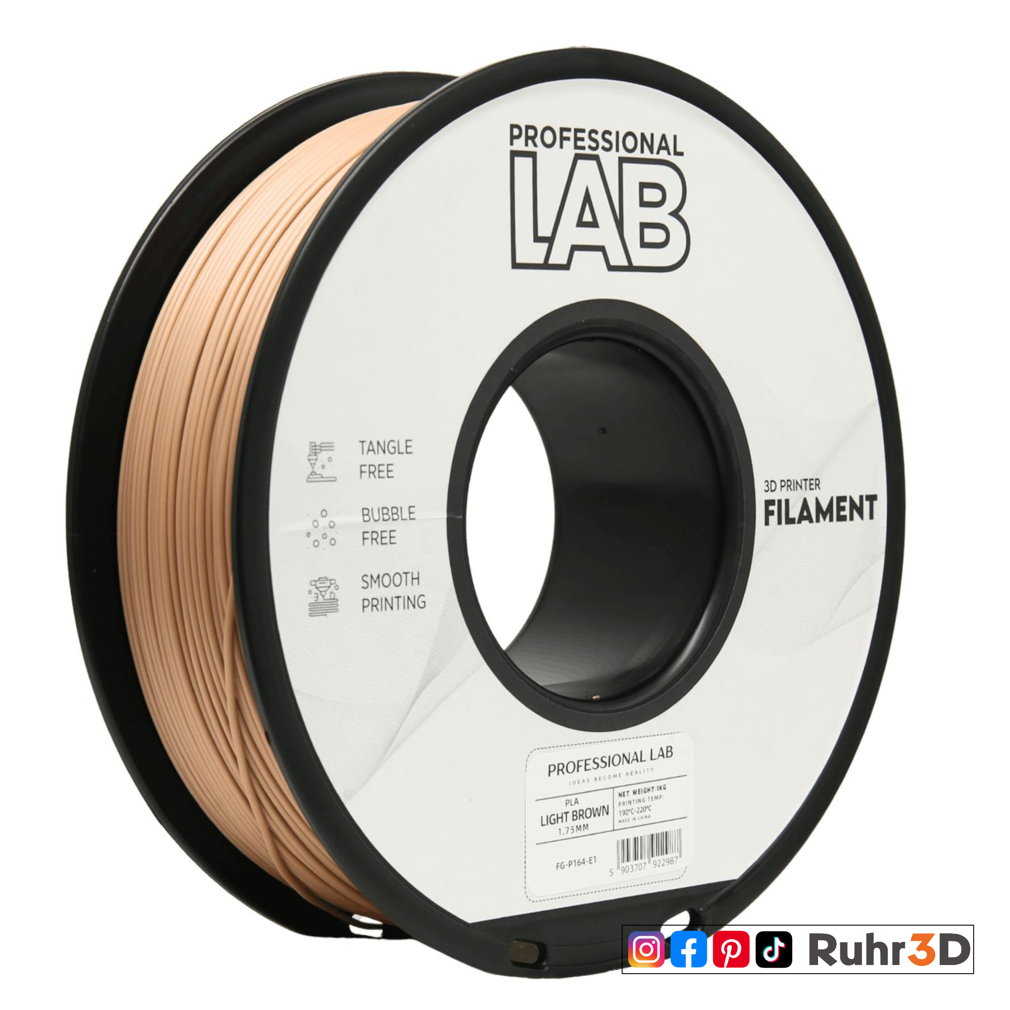 PLA - Light Brown - 1,75mm / 1,0kg