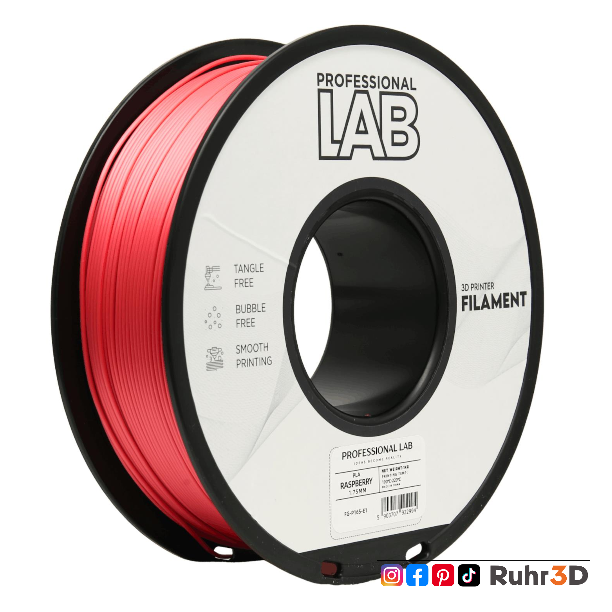 PLA Prof. Lab - Raspberry - 1,75mm / 1,0kg