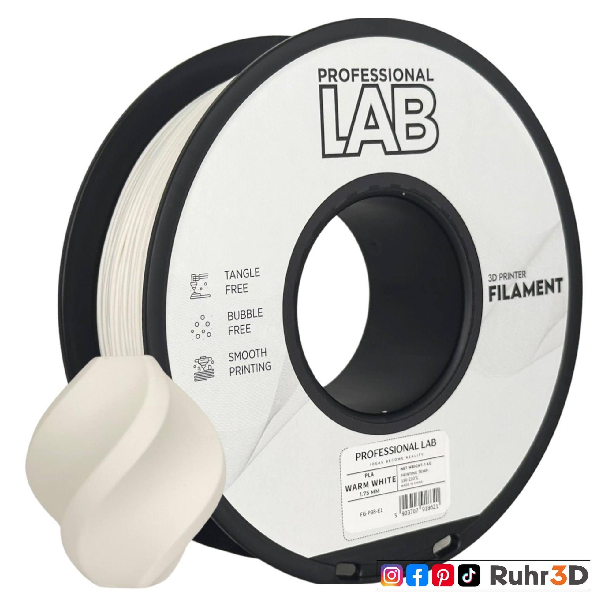 PLA - Warm White - 1,75mm / 1,0kg
