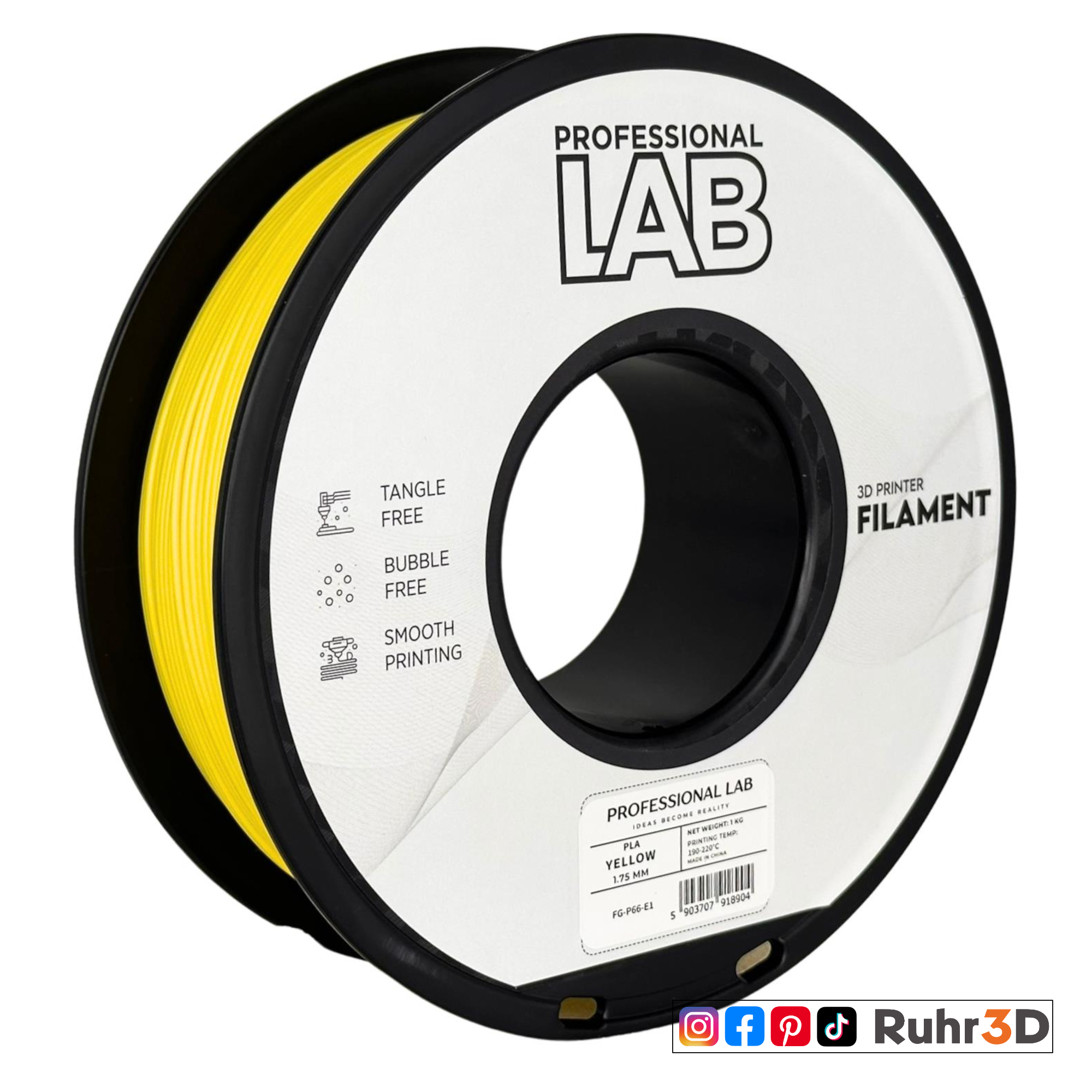 PLA Prof. Lab - Yellow - 1,75mm / 1,0kg