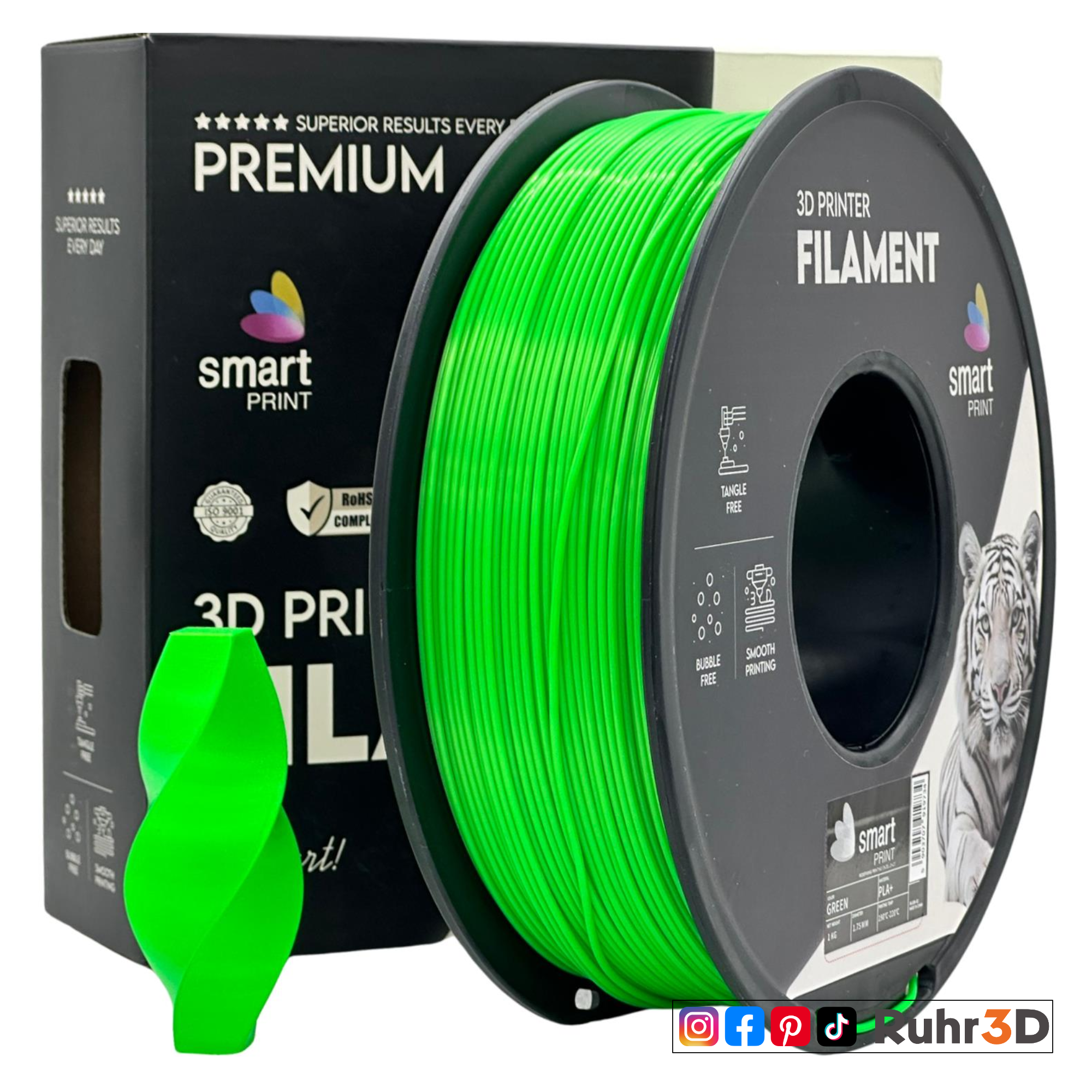 PLA+ - Green - 1,75mm / 1,0kg