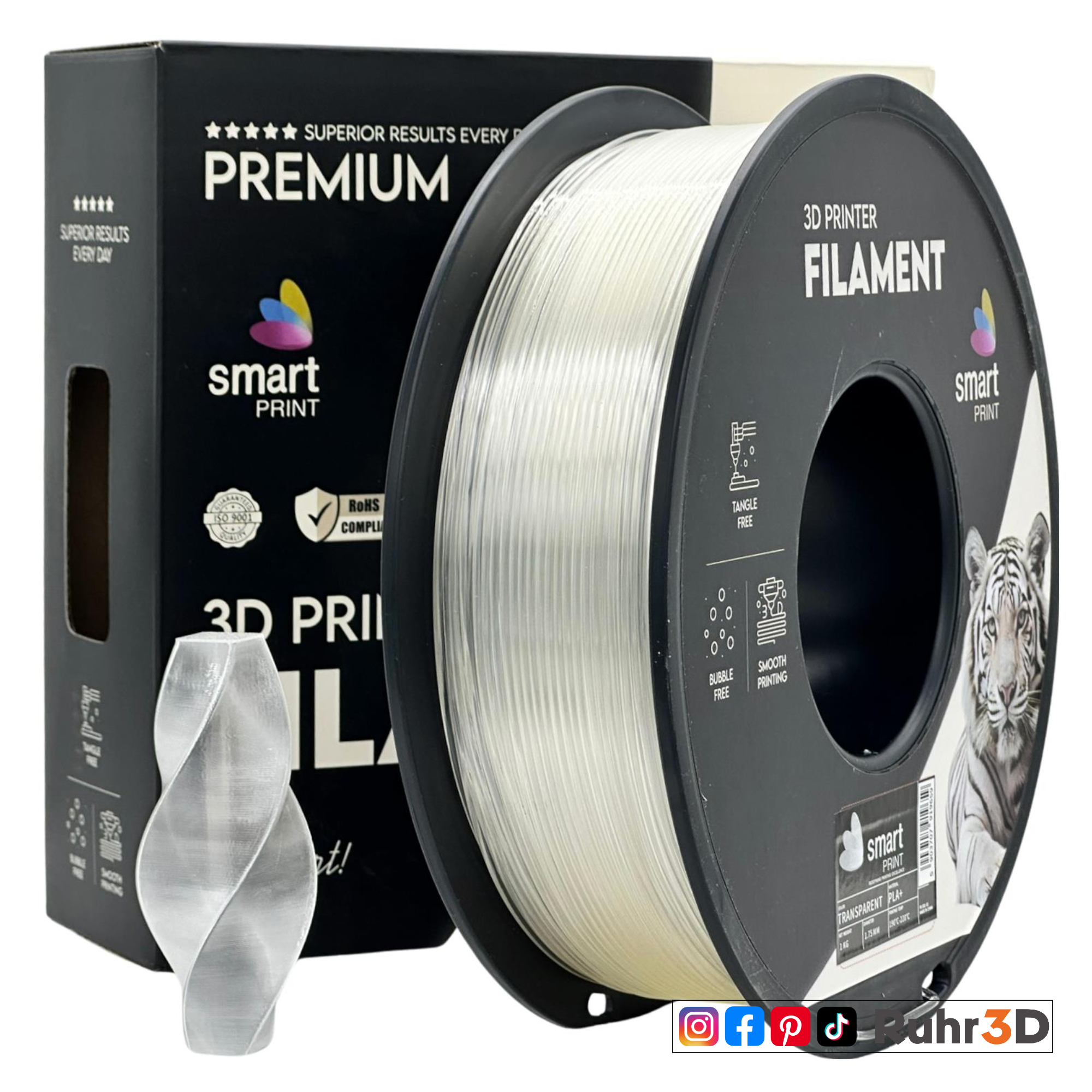 PLA+ - Transparent - 1,75mm / 1,0kg
