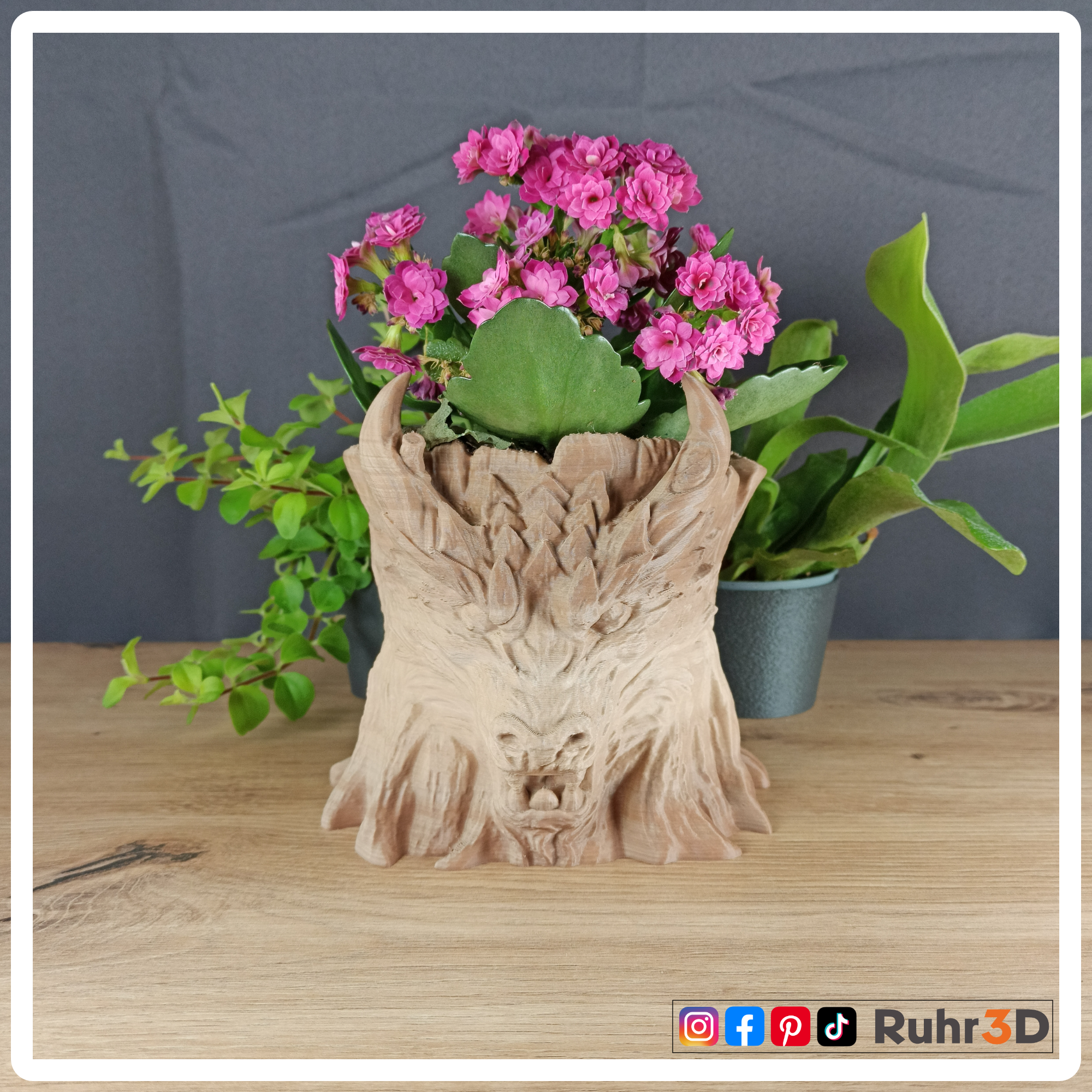 Grove Keeper - Hainwächter • 3D-gedrucktes Modell | Vase | Blumentopf | Wohndekoration •
